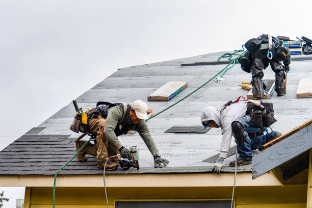 Professional Storm Damage Roof Repair technician working in Highlands, NC